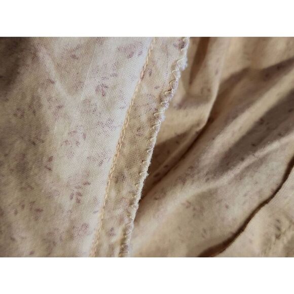 Vintage Prairie Dress Women's Small Pink Floral Print Lace Trim Long Cottage - Picture 8 of 12